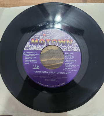 Rockwell - Somebody s Watching Me 45 rpm 7  Vinyl Single Hit Record