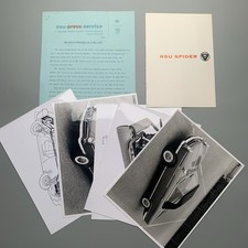 1964 NSU Spider Press Release, Tech Specs & 5 Press Photos Wankel Engine