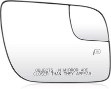 Right Side View Heated Mirror Glass Replacement for Size: Passenger Right Side