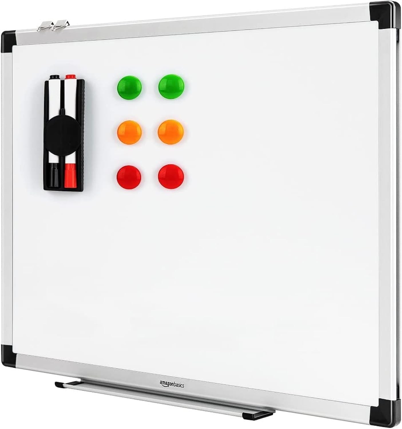 Magnetic Whiteboard 60x45cm Aluminium Frame Dry Wipe Board with Magnets Eraser