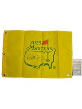 Rory McIlroy Signed 2025 Masters Flag Autographed Golf JSA Authenticated