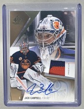 Jack Campbell 2023 Upper Deck SP Game Used #67 Premium Material Patch Auto /15