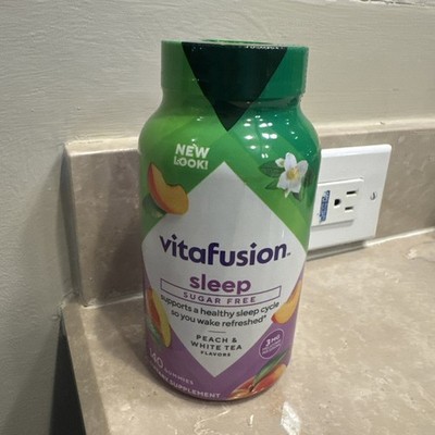 Vitafusion Sleep (Melatonin) Gummy Supplement 3mg White Tea & Peach 140 Gummies