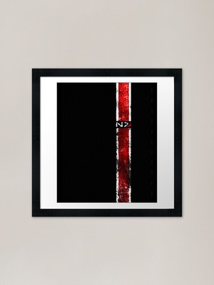 Mass Effect - N7 Graphic Framed Art Framed Wall Art Poster Canvas Print Picture