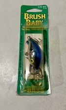 Luhr Jensen Brush Baby Crankbait Pre-Rapala 1/6oz Silver Blue Back Stripe USA