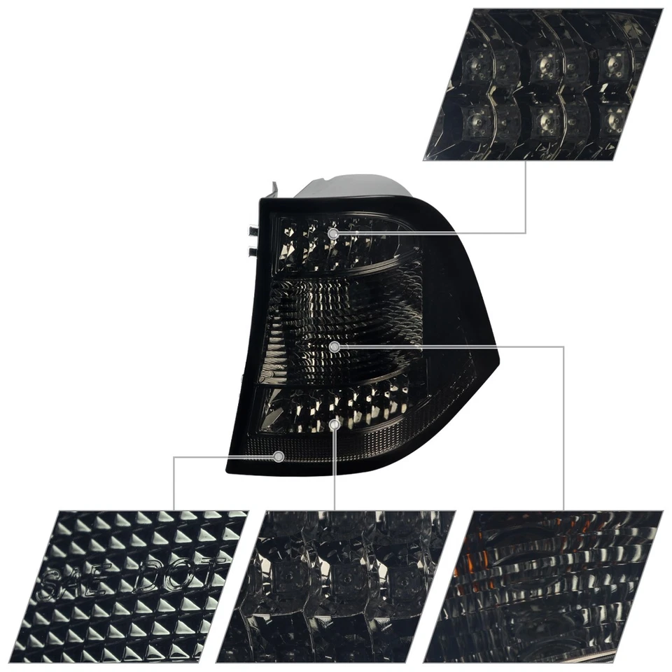 Smoke Tail Lights Fits 1998-2005 Mercedes Benz W163 ML320/350/430/500 ML55 LED Foto 4 de 4