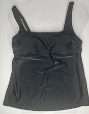 Kona Sol Black Tankini Woman's Size Large Swim Bathing Top