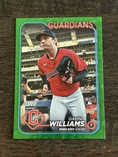Gavin Williams 2024 Topps Update #US294 (RC) Green Crackle Foilboard #/499