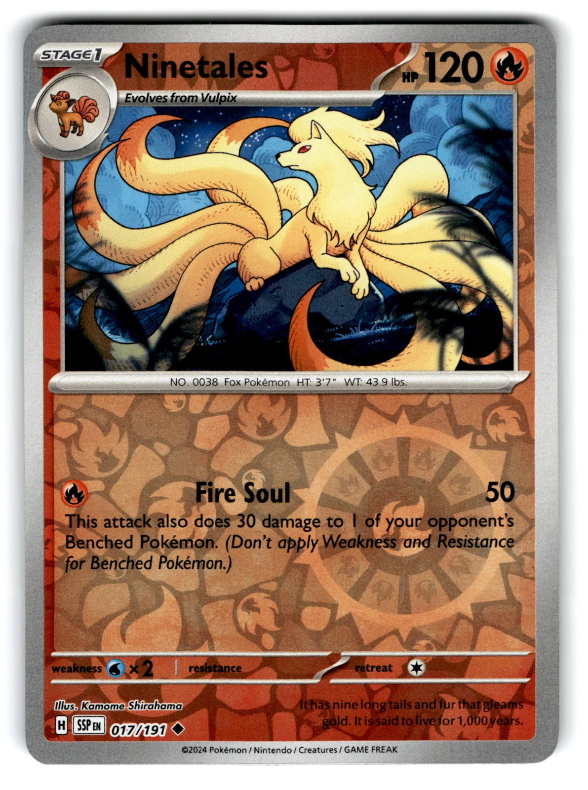 2024 Pokemon Ninetales #17/191