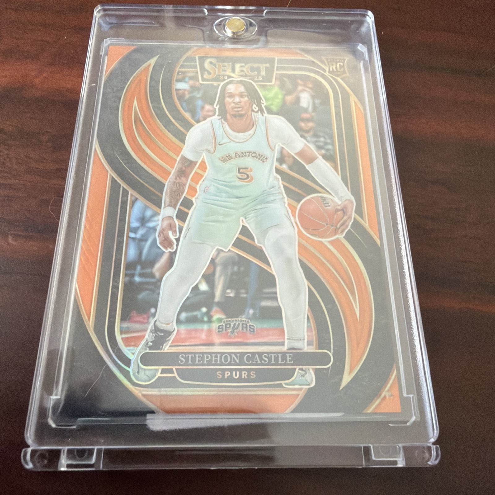 2024-25 Panini Select - Premier Level Stephon Castle #175 Orange Prizm /65 (RC)