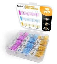 96 Pcs Heat Shrink Wire Connectors Kit- Electrical Waterproof Crimp Terminals Se