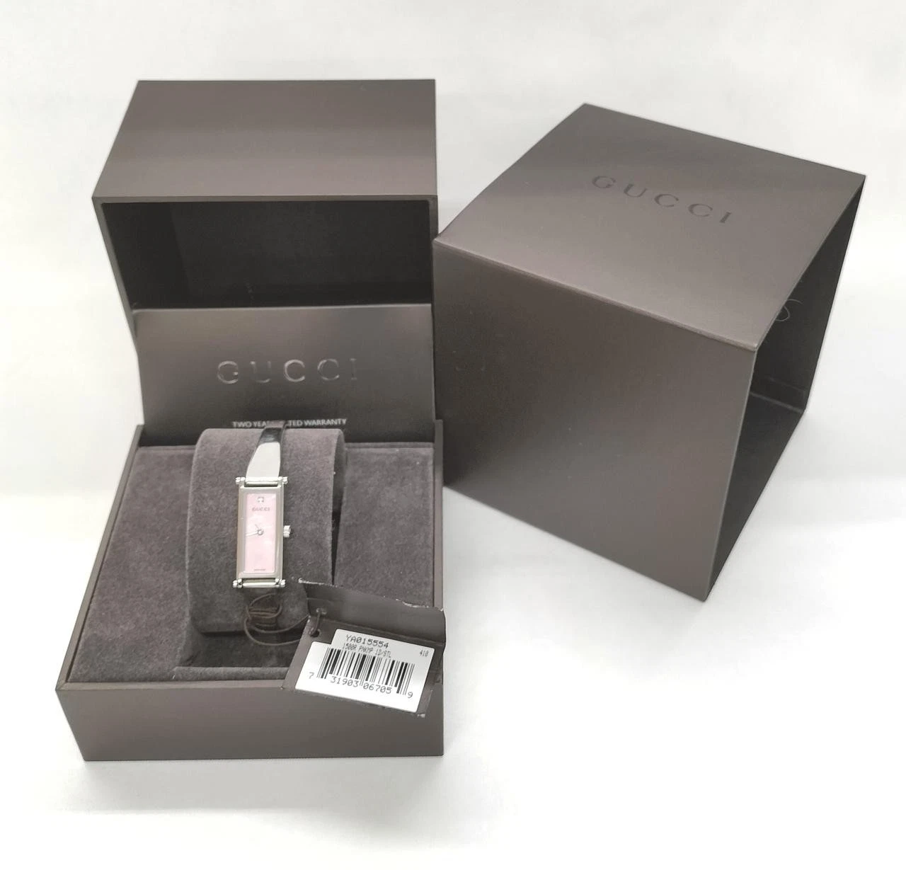 Gucci YA015554 Montre Bracelet Femme Rose Nacre Diamant 1P