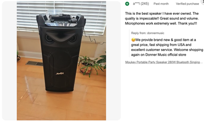 Moukey MTs210-1 Portable Speaker 280W Bluetooth Sing Machine