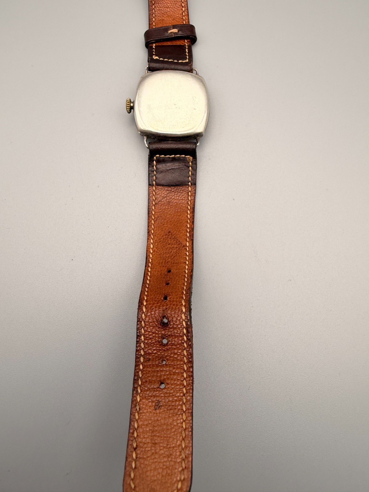 Antique Triple Signed Alpina Silver Watch