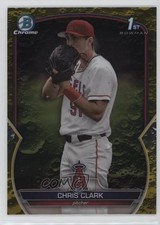 2023 Bowman Draft Chrome Yellow Lunar Crater Refractor /75 Chris Clark 1u6