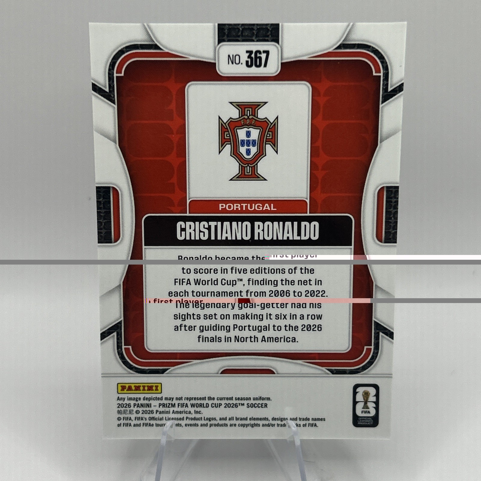 Cristiano Ronaldo 2026 Panini Prizm World Cup #367 view 2