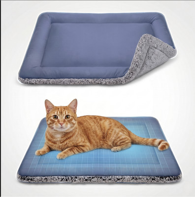 Dog Cooling Mat Reversible Warm Cat Bed 18x24 for Pets Crates Sofa Small