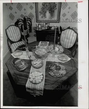 1978 Press Photo Table setting for authentic Scandinavian smorgasbord