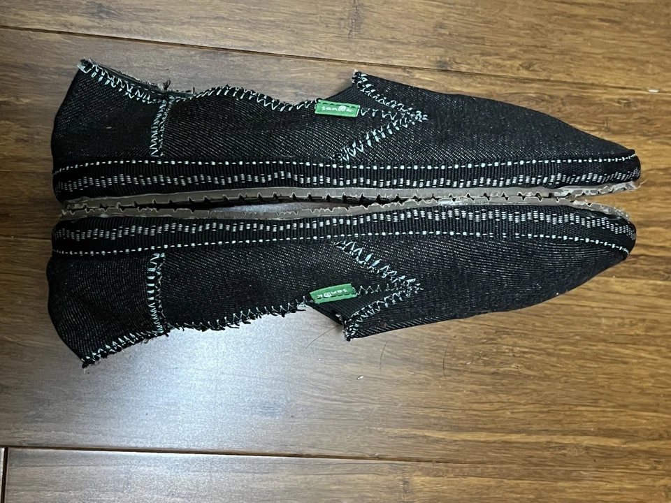 Sanuk женщин Дженни плоский холст туфли улыбка резиновая подошва Sz. 8US 39EU 25 см - Изображение 4 из 4