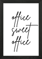 Office Sweet Office Framed Wall Art Poster Canvas Print Picture