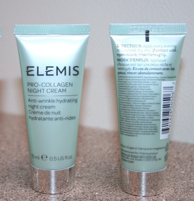2 x Elemis Pro Collagen NIGHT CREAM 0.5oz / 15mL Travel Size = 1 oz Total