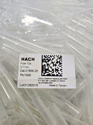 Pack of 1000 - HACH Plastic Pipette Tips 0.1-1 mL, Cat# 21856-28  - NEW