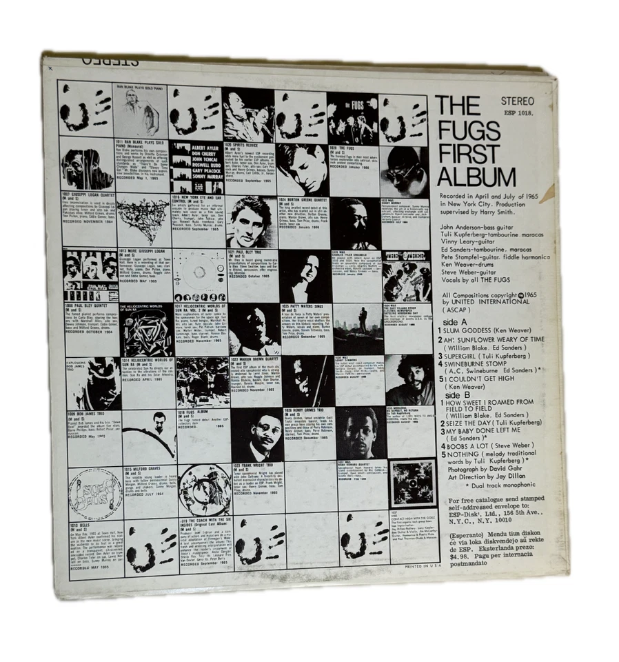 The Fugs First Album - VINYL LP  (1966) MONO BLUE COVER Boobs A Lot VG+/VG+ - Image 3 of 4