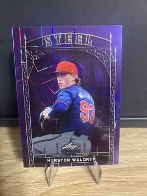 Hurston Waldrep 2024 Leaf Trinity M- Steel Purple Lazer /49 Braves RC S-38