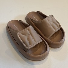 Azalea Wang Platform Slide Sandal - Brown - Size 8, New