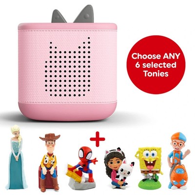 Toniebox Audio Player Rosa Starterset mit 6 Tonies Kinder Story System