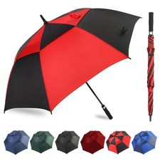 Automatic Open Golf Umbrella, 54/62/68/72 inch Extra Large Oversize Double Ca...