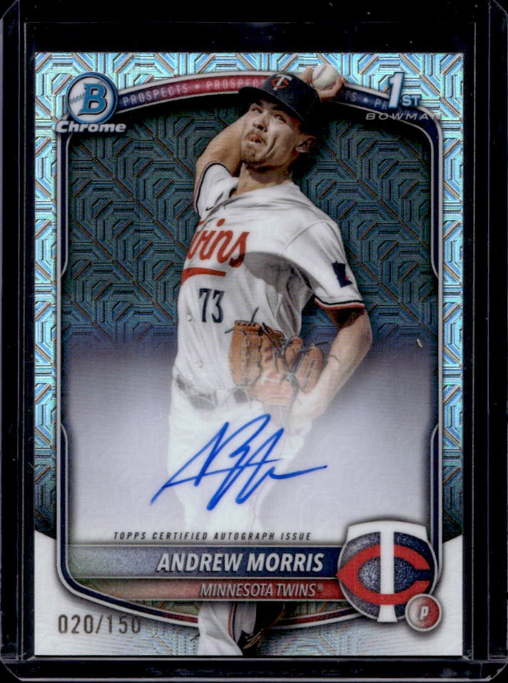 2025 Bowman Andrew Morris Chrome Auto HTA Choice Refractor 1st Prospect #20/150