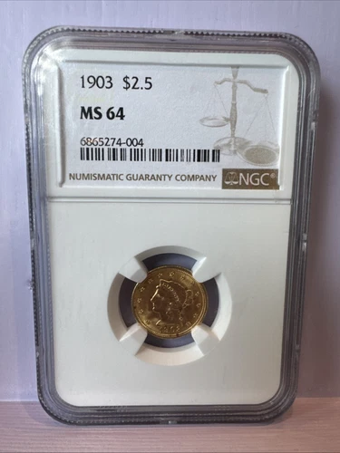 1903 GOLD $2.5 LIBERTY HEAD MS-64 NGC