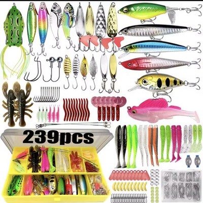 Fishing Lure Kit Trout Pike Bass Multi Lure Tackle Pro Gear Box Set Fish Gift