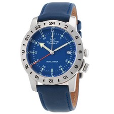 Orologio Uomo GLYCINE Airman Vintage GMT Quarzo Quadrante Blu GL1049
