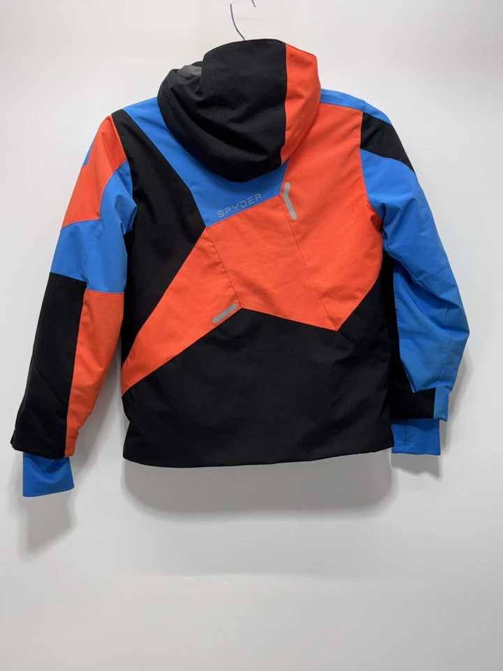 Spyder Color Block Hooded Ski Jacket Size Boys Size 14 Flawed - Image 4 of 4