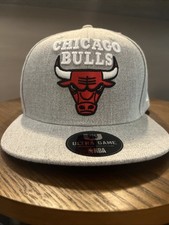 NBA Chicago Bulls Gray Structured Snapback Hat By Ultra Game