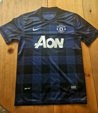 VTG 2012 2013 MANCHESTER UNITED MAN U NIKE AON ENGLAND SOCCER JERSEY SHIRT SZ M