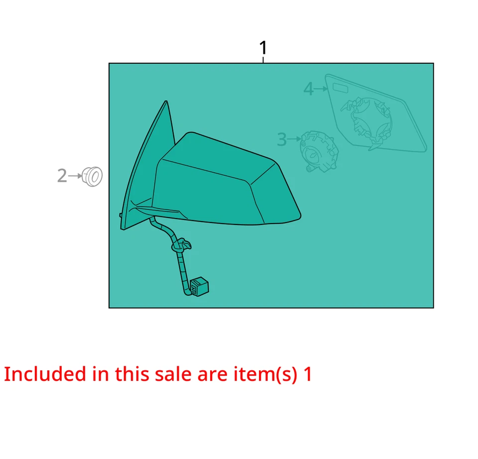 Espejo retrovisor eléctrico Saturn Outlook pasajero vista lateral derecho negro XT18N Foto 3 de 4