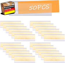 Selbstklebende Etikettenhalter für Regale transparent 50 Stück