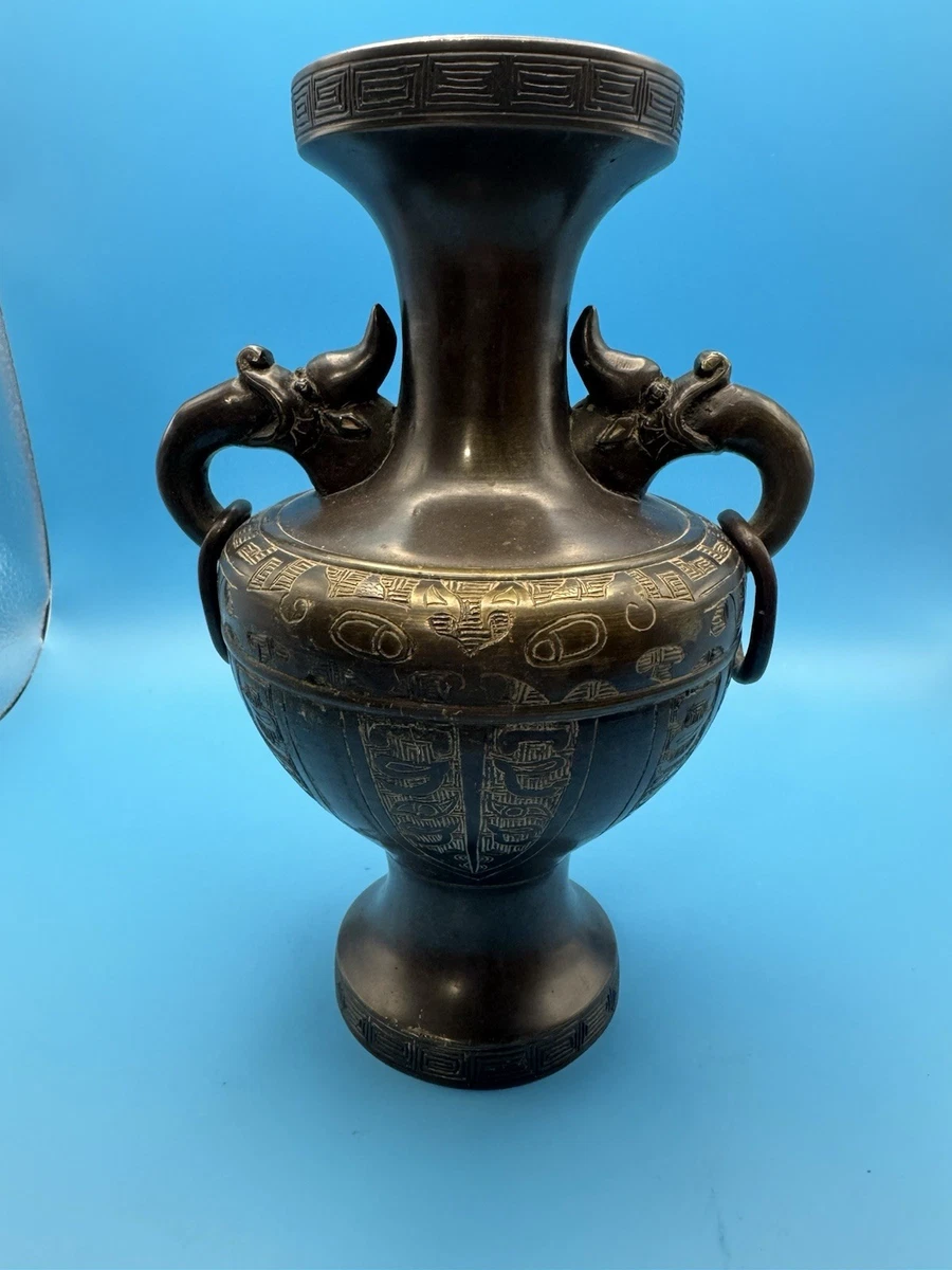 青铜龙在中国古董花瓶| eBay