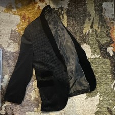 Studio Black One Button Men's Formal Jacket Regular Fit with Satin Lapels