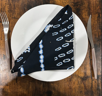 African Wax Print Dinner Napkins  100% Cotton Ankara Cloth /  Set of 4 napkins