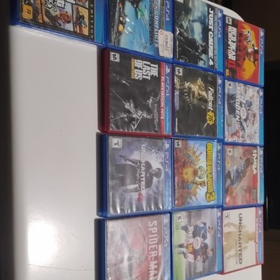 PlayStation 4 PS4 Game Lot w/ Cases Red Dead Redemption 2, Spider-Man, NBA 2K