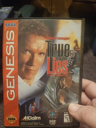 True Lies (Sega Genesis, 1995) CIB Tested Hangtab
