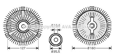 Vico-Lüfterkupplung thermisch MSC417 AVA QUALITY COOLING für MERCEDES-BENZ VW