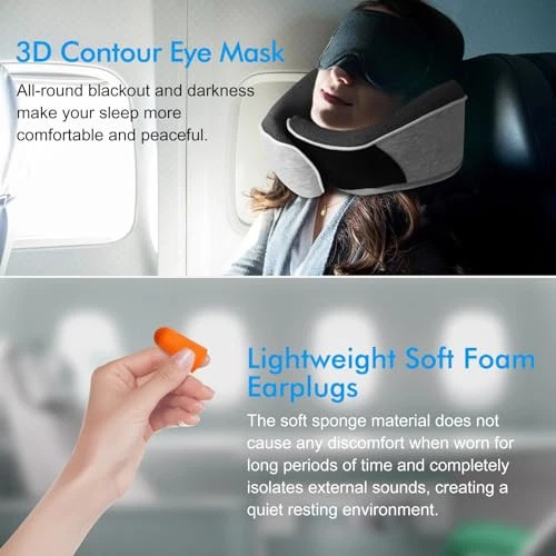 Ergonomic Memory Foam Travel Neck Pillow for Comfortable Journeys