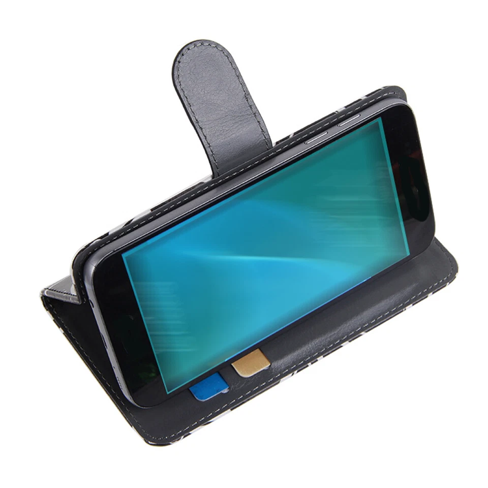 Housse Étui Archos Oxygen 68XL portefeuills Flip Cover Coque fleur Wallet Bag C - Photo 3/4