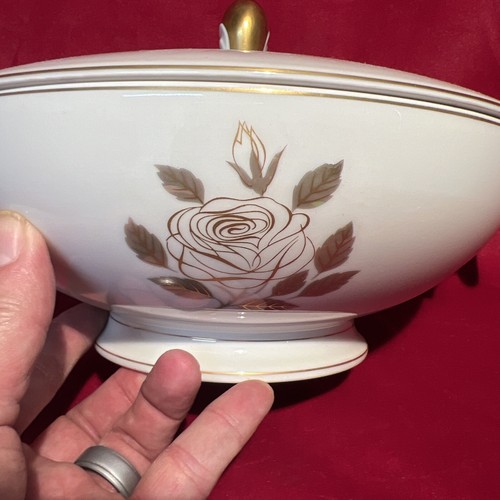 Vintage Rosenthal Covered Vegetable Bowl- Gold Incrusted 9” (RK) - Picture 2 of 10