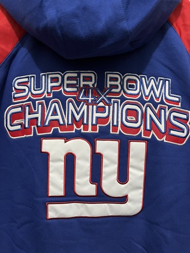 G-III New York Giants 4x Superbowl Champs Jacket Hoodie Blue Men's Size XL NEW! - Picture 5 of 12